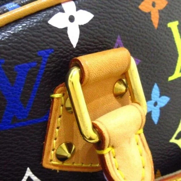 💎✨ULTRA RARE✨💎 LOUIS VUITTON Trouville Noir Monogram Multicolor - Picture 5 of 12